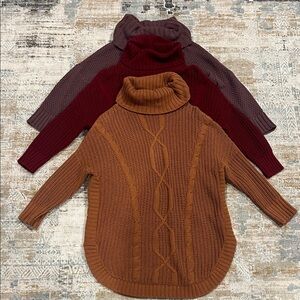 ‼️ 3 Express Cable Knit Cowl Neck Sweaters ‼️